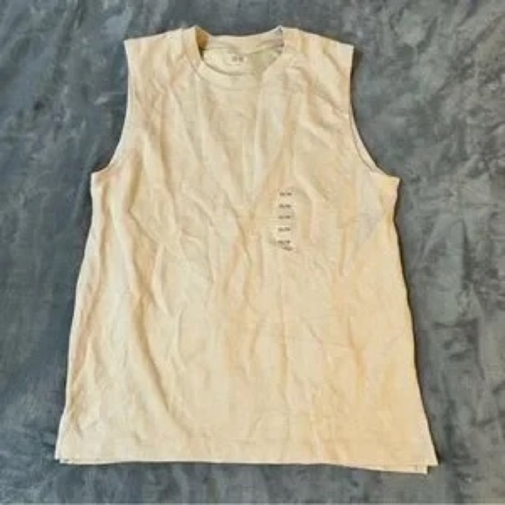 Sleeveless Tank Top in Light Beige